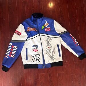 Members Only White and Blue Jacket